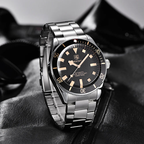 2025 New BENYAR Automatic Watches Men's watch Luxury Mechanical Wristwatch Top Stainless Steel Waterproof Sports Clock Man Gifts